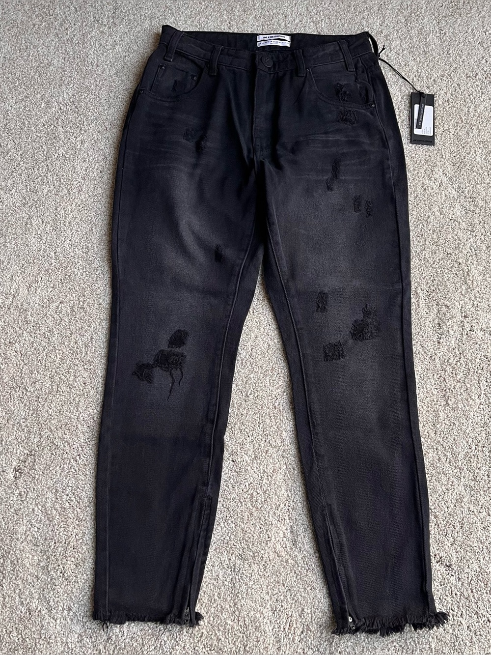 ONE TEASPOON HW FREEBIRD BLACK OAK Distressed Jeans Size 28